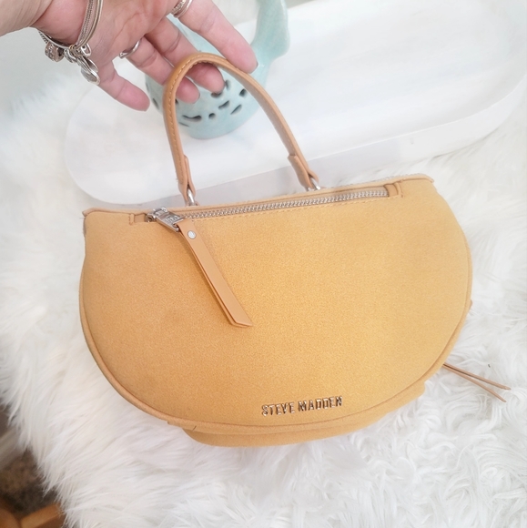 STEVE MADDEN STEVE MADDEN KARMENN CROSSBODY BAG, TAN & SILVER RHINESTONES - Picture 10 of 17